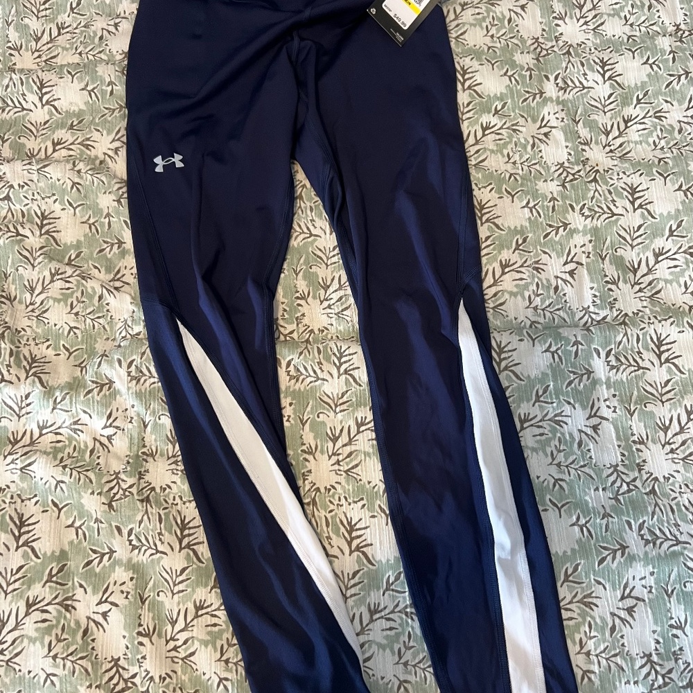Under Armour Navy Womens Heatgear Leggings M